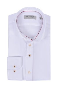 Gravson London White With Red Trim Shirt Gravson London