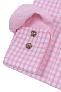 Gravson London Pink Gingham Check Shirt Gravson London