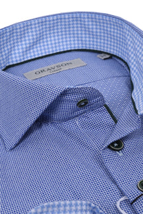 Gravson Blue Patterned Shirt Gravson London