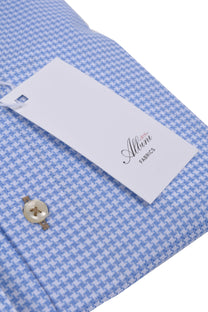 Gravson Light Blue Dog Tooth Check Shirt Light Blue Gravson London