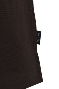 PAUL SMITH REG FIT ZIP POLO BROWN