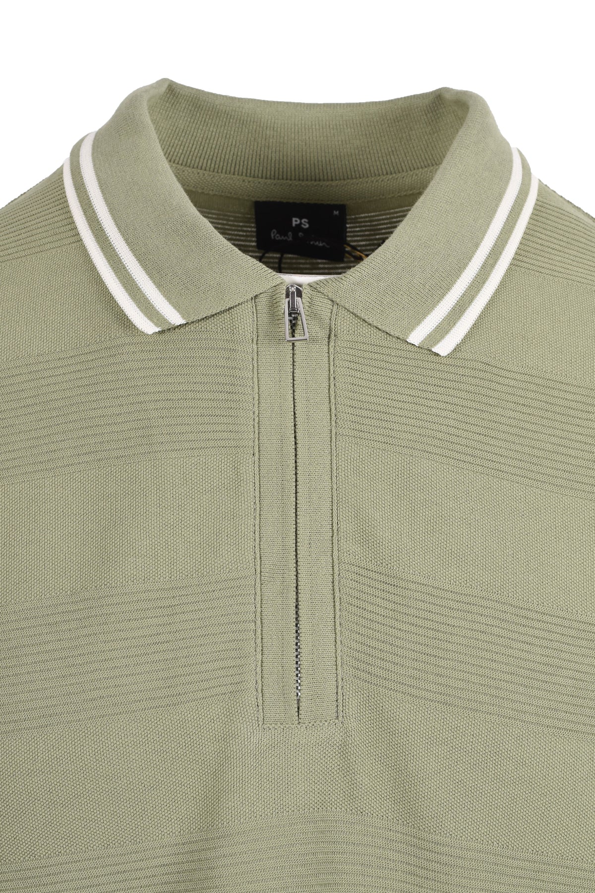 Paul Smith PAUL SMITH REG FIT ZIP POLO GREEN