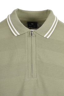 Paul Smith PAUL SMITH REG FIT ZIP POLO GREEN