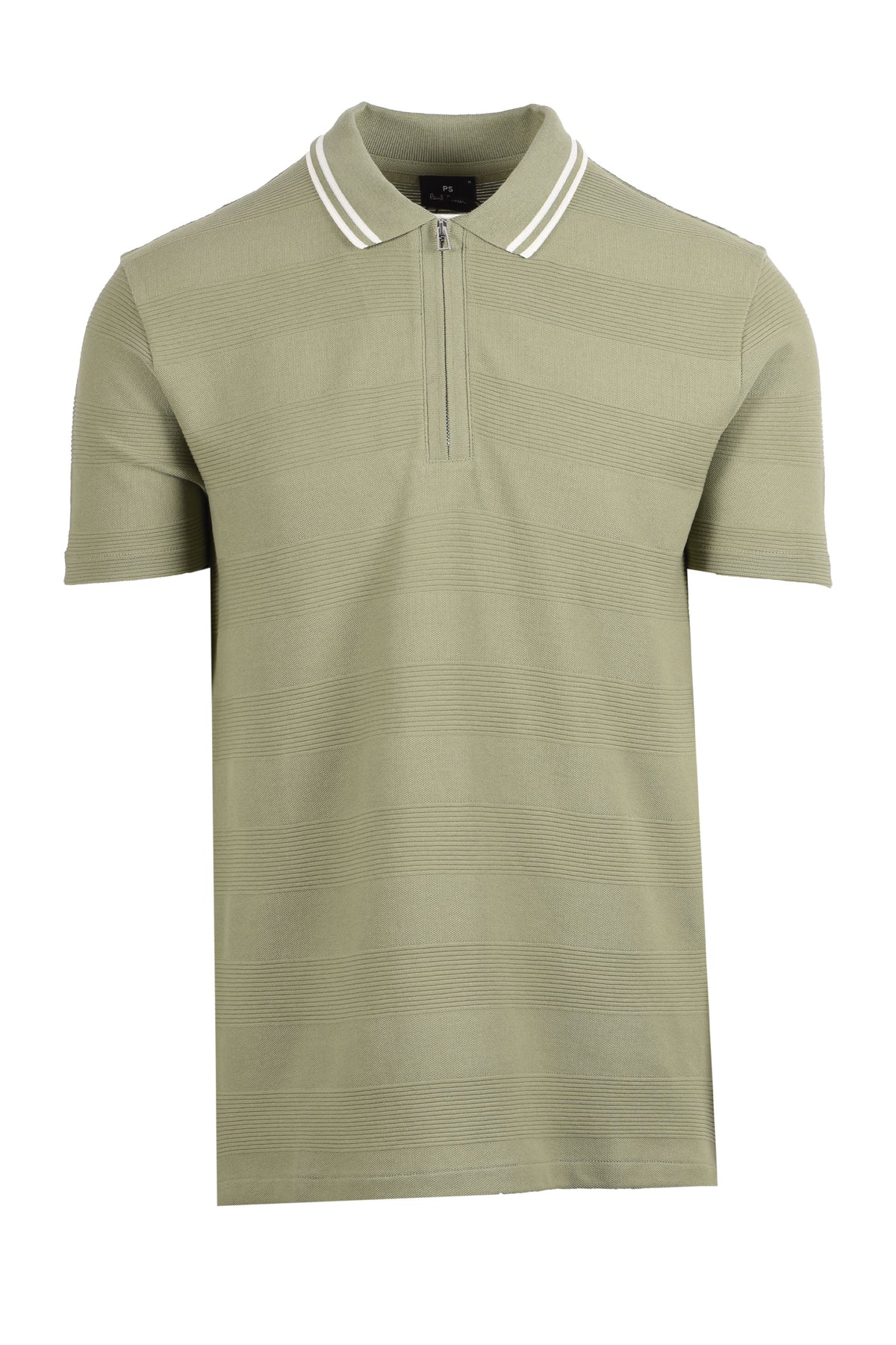 Paul Smith PAUL SMITH REG FIT ZIP POLO GREEN