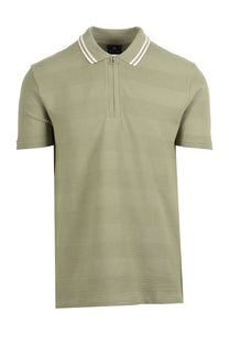 Paul Smith PAUL SMITH REG FIT ZIP POLO GREEN