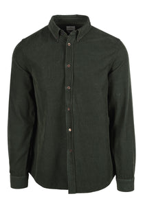 PAUL SMITH LS REGULAR FIT CORD SHIRT GREEN
