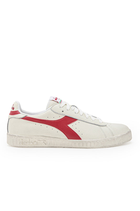 Baskets basses cirées Diadora Game L Blanc/Poivron rouge