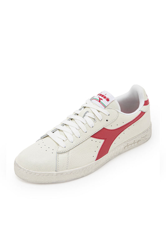 Baskets basses cirées Diadora Game L Blanc/Poivron rouge