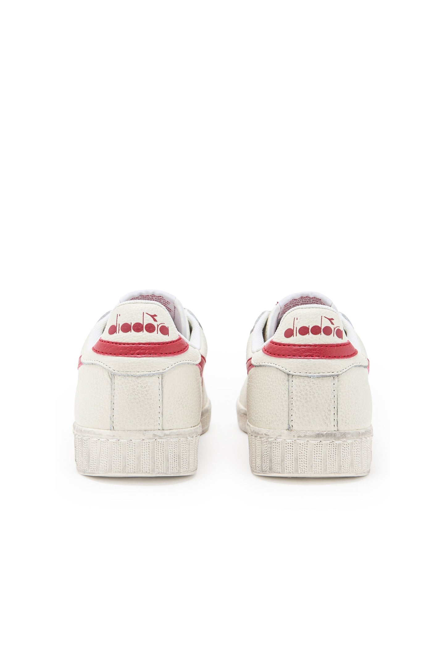 Baskets basses cirées Diadora Game L Blanc/Poivron rouge