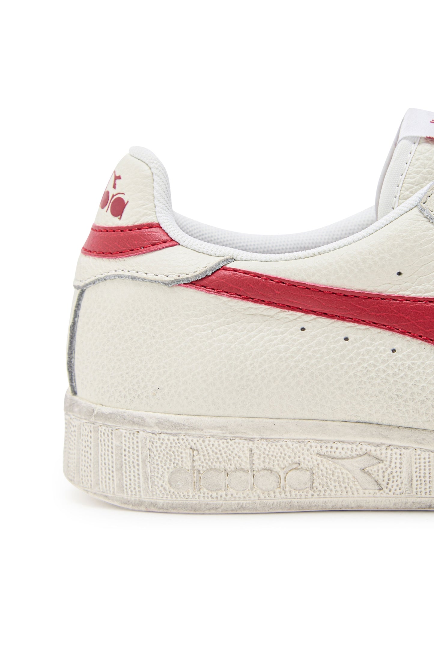 Baskets basses cirées Diadora Game L Blanc/Poivron rouge