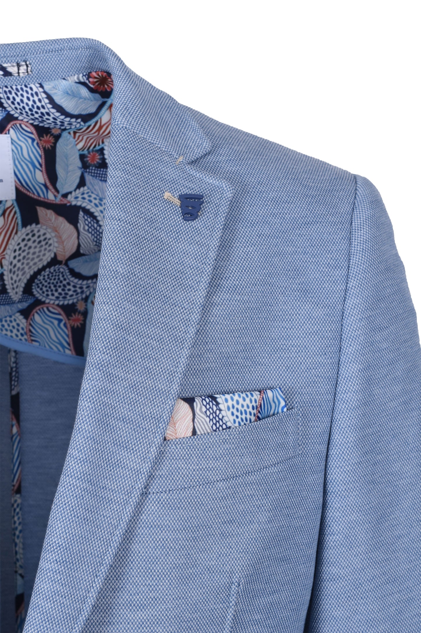 R2 Notch Lapel Jacket Blue