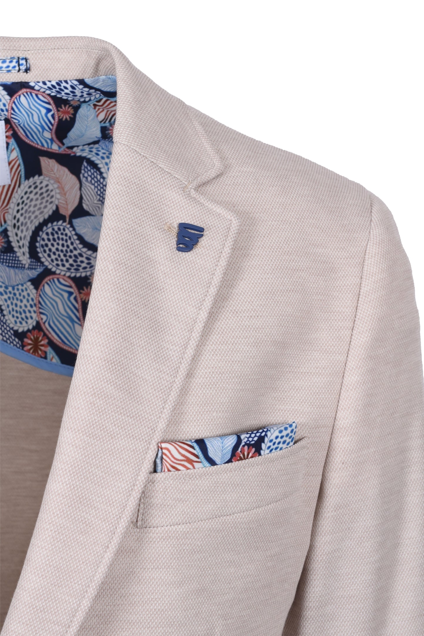 R2 Notch Lapel Jacket Beige