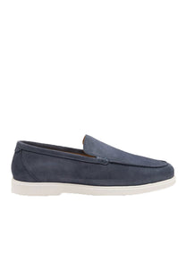 Loake Tuscany Suede Casual Shoe Denim Blue Suede Loake