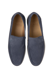 Loake Tuscany Suede Casual Shoe Denim Blue Suede Loake