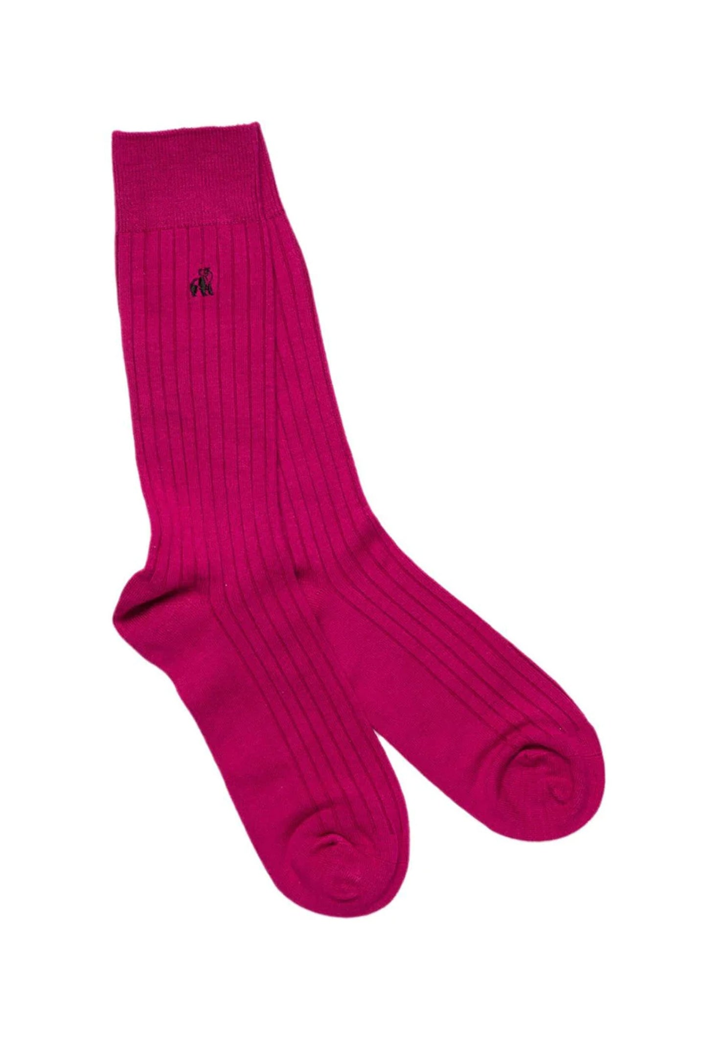 Swole Panda Bamboo Socks Cerise