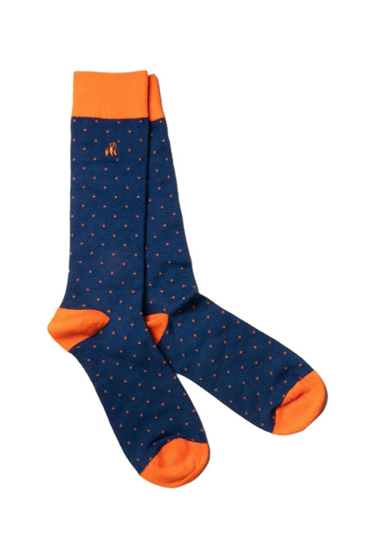 Swole Panda Bamboo Socks Orange Spot