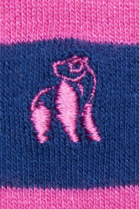 Calzini di bambù Swole Panda a righe rosa intenso