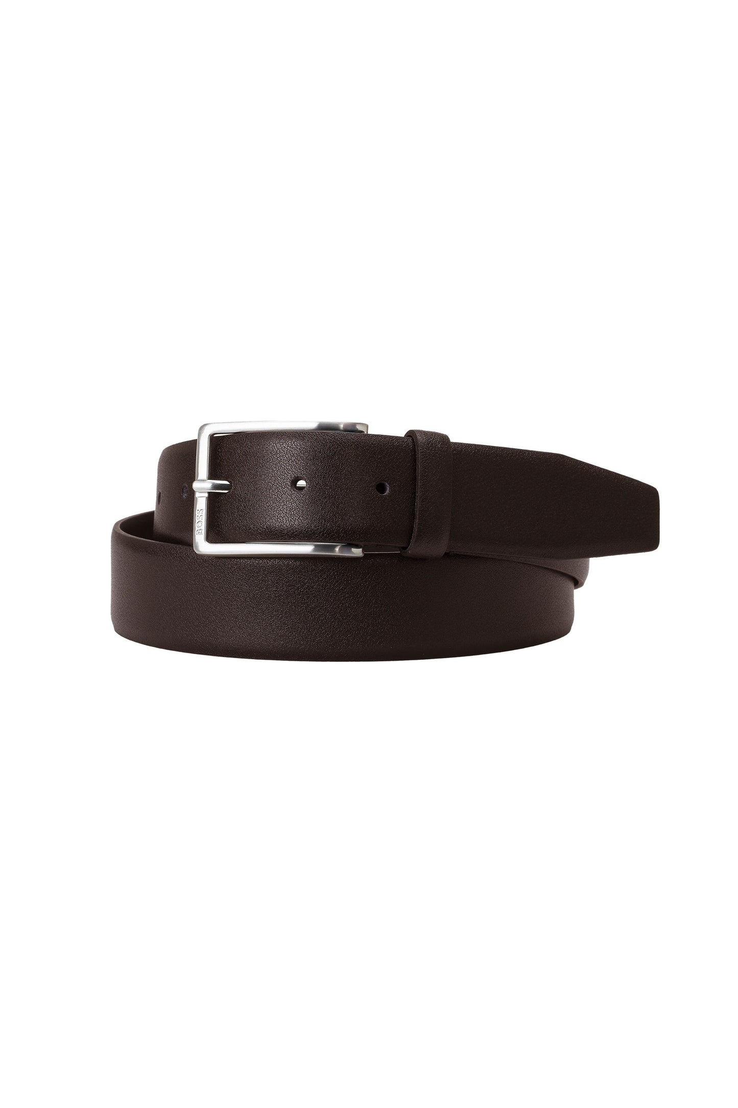 Boss Black Erman-l_sz35 Leather Belt Dark Brown