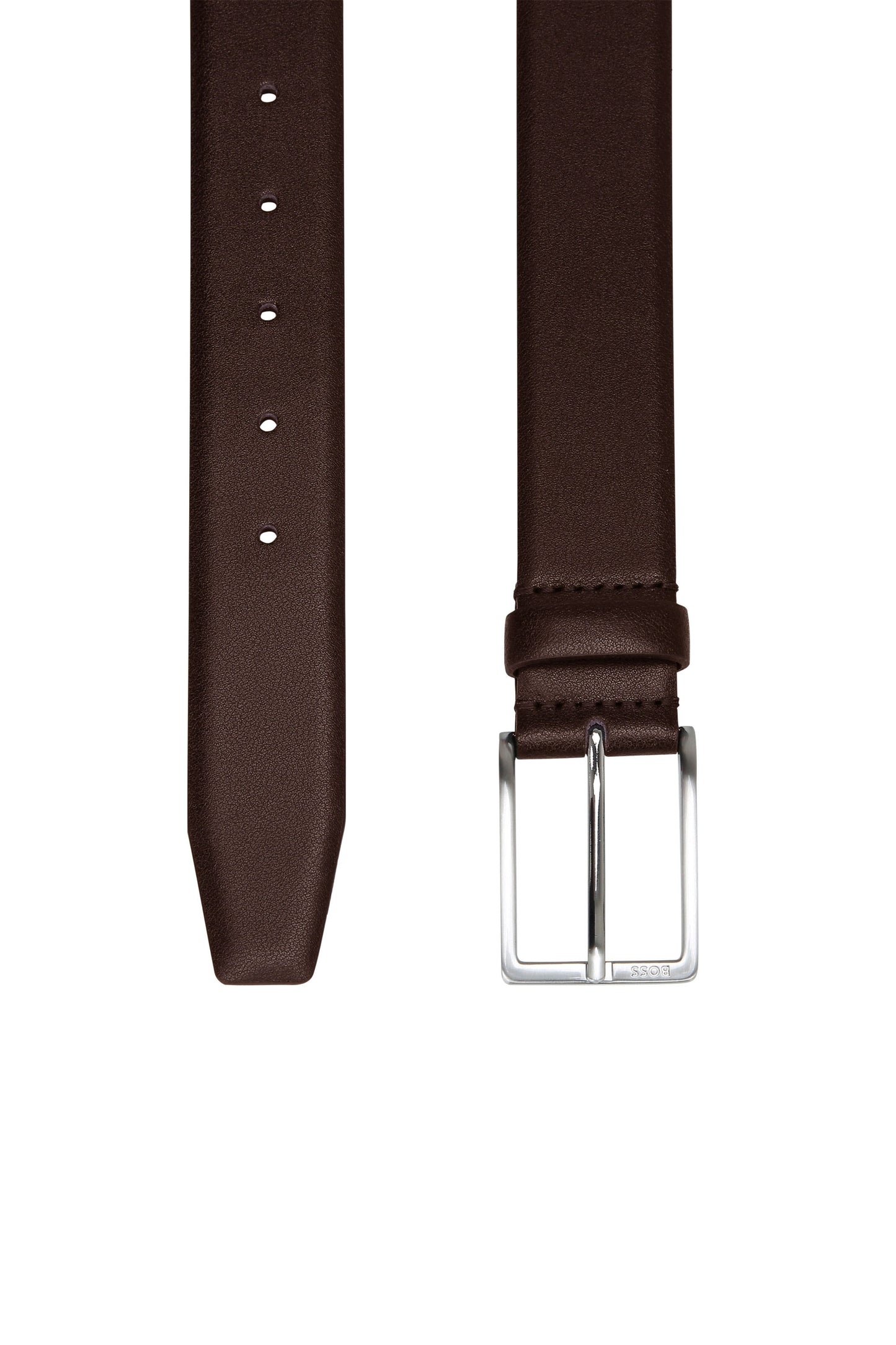 Boss Black Erman-l_sz35 Leather Belt Dark Brown
