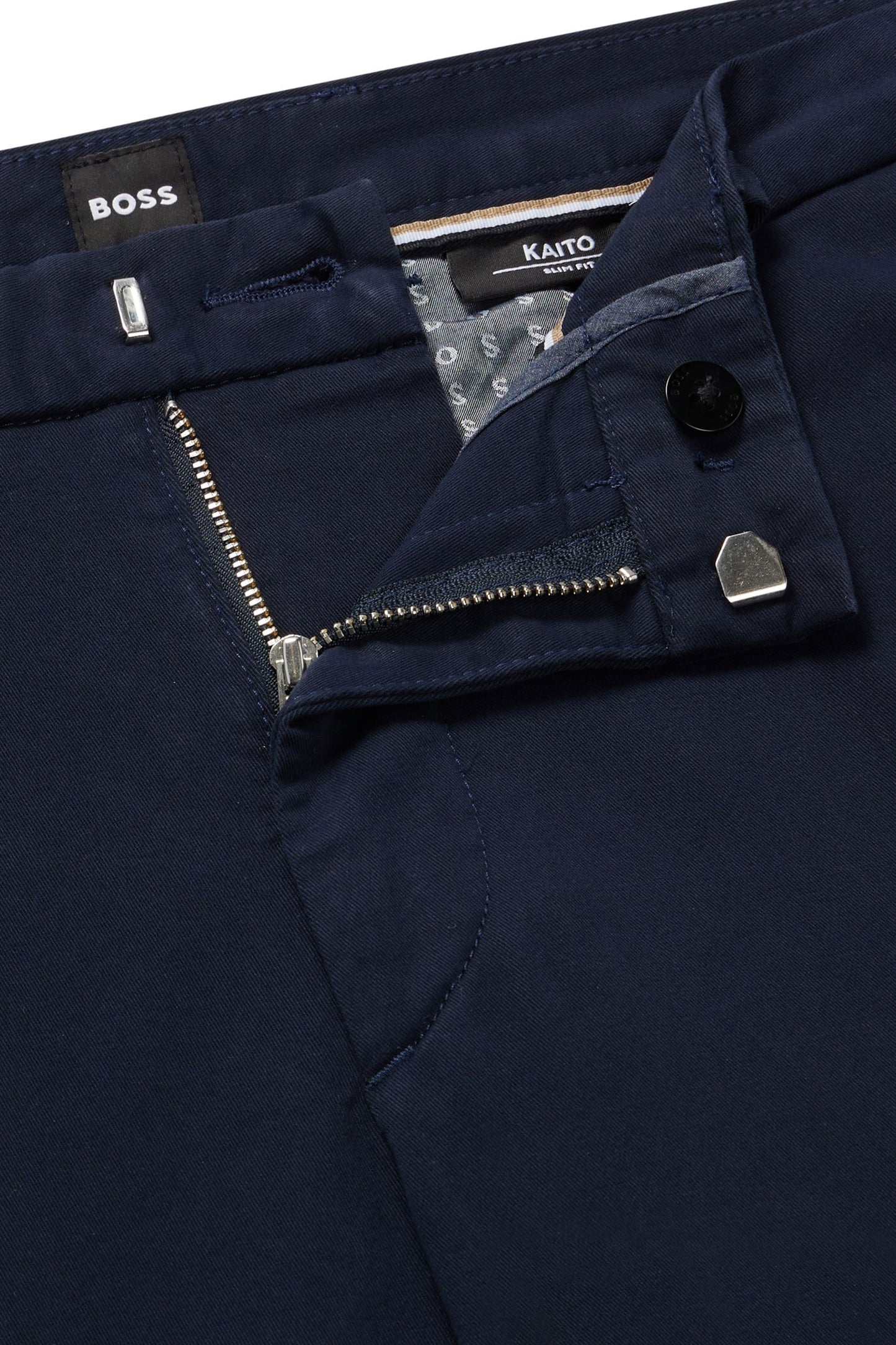 Boss Black Kaito 1 Pantaloni in cotone blu scuro