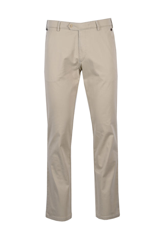 Meyer Roma Lightweight Cotton Trousers Stone