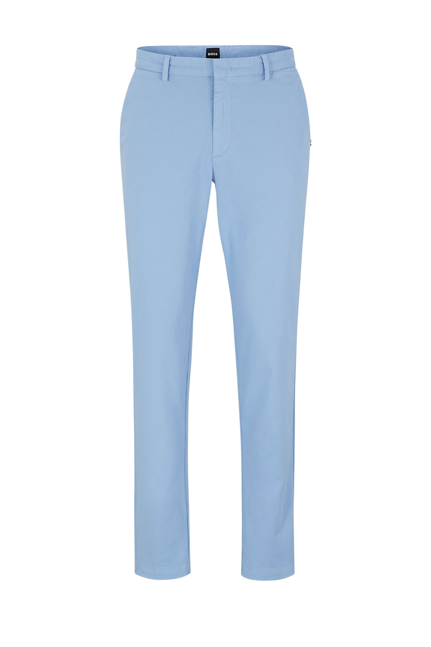 Pantaloni Boss Black Kaito 1 in cotone blu aperto