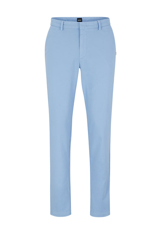 Pantaloni Boss Black Kaito 1 in cotone blu aperto