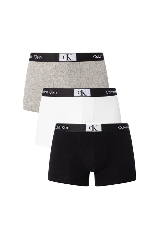 Calvin Klein 3 Pack Trunk CK 1996 Nero/Bianco/Grigio Heather