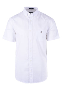 Gant Reg Cotton Linen Short Sleeve Shirt White Gant