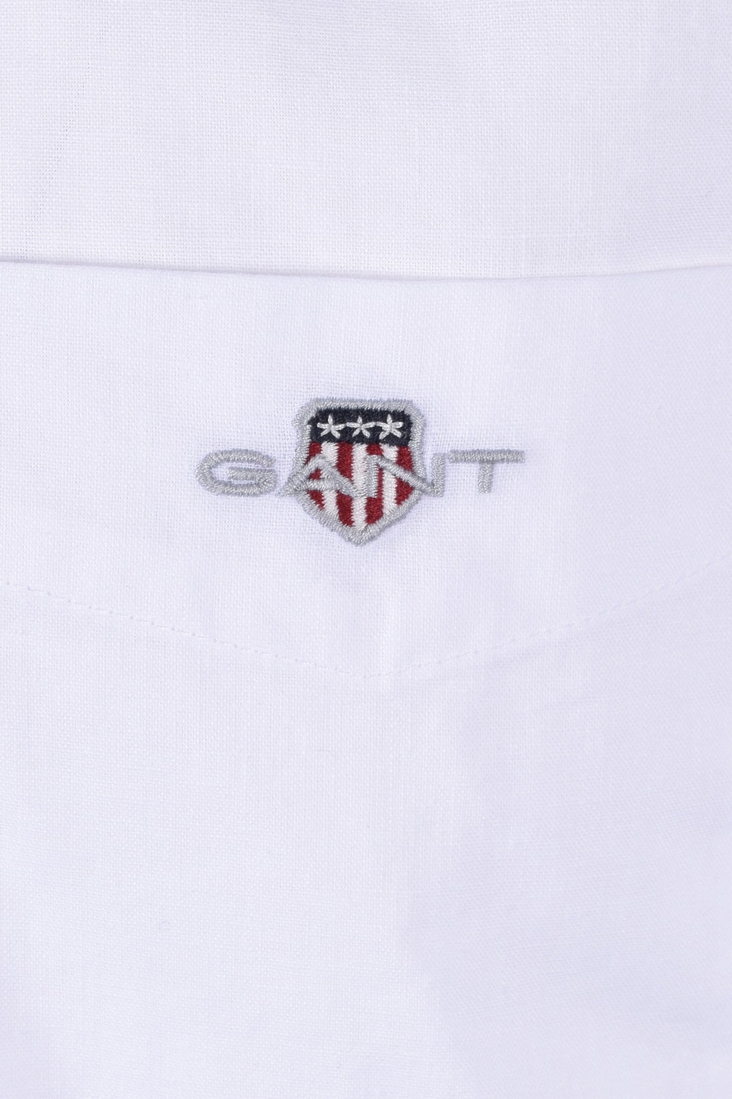 Camicia a maniche corte in cotone e lino Gant Reg bianca