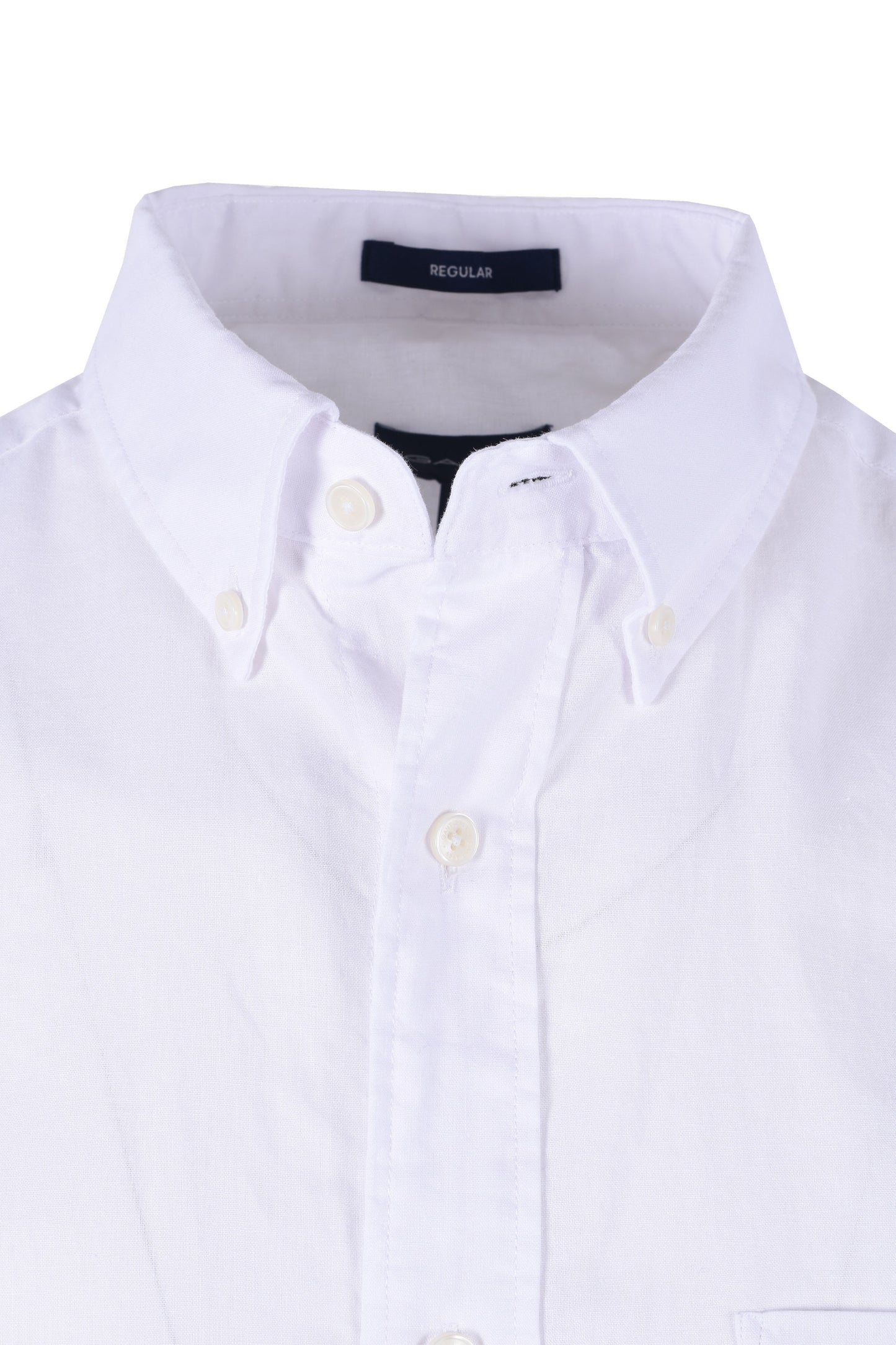 Camicia a maniche corte in cotone e lino Gant Reg bianca