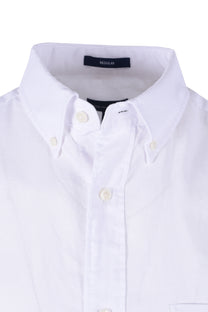 Gant Reg Cotton Linen Short Sleeve Shirt White Gant