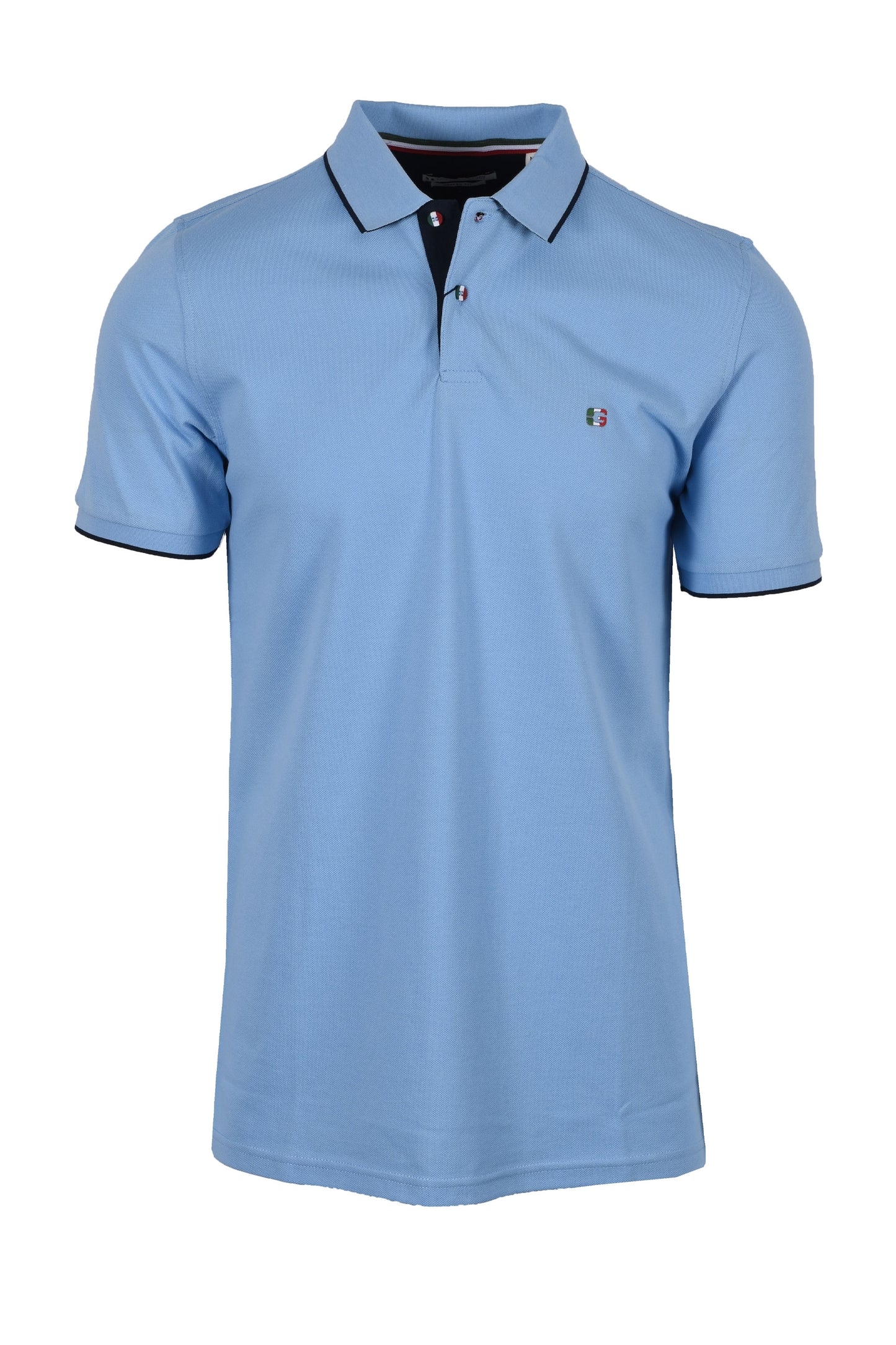 Polo Giordano Nico Signature Modern Fit blu cielo