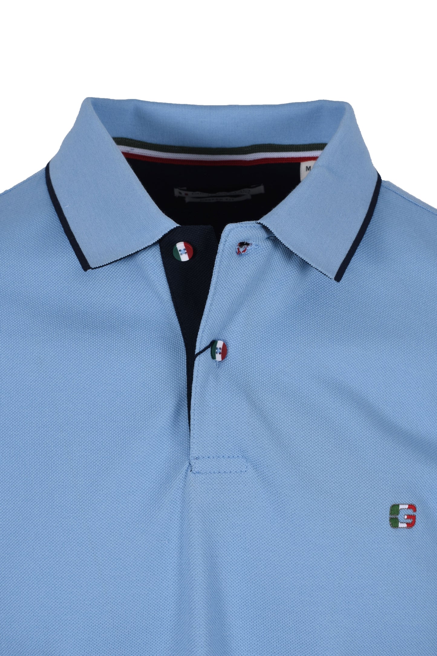 Polo Giordano Nico Signature Modern Fit blu cielo