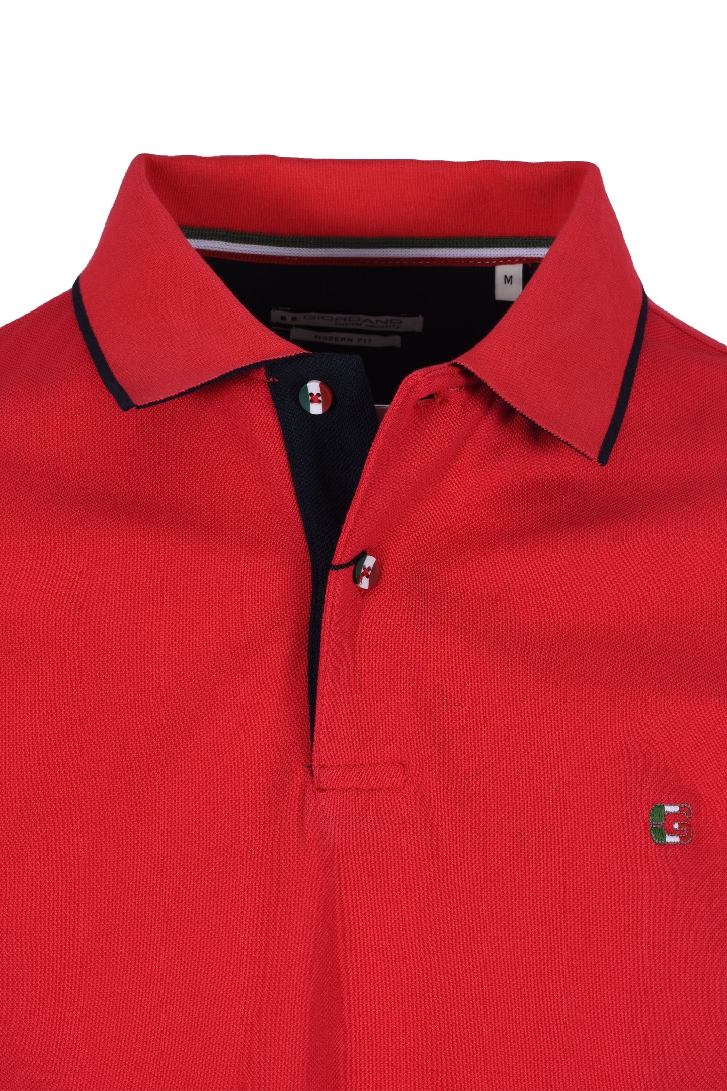 Polo Giordano Nico Signature Modern Fit rossa