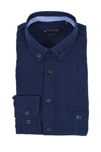 Giordano Regular Fit Linen Shirt Navy Giordano