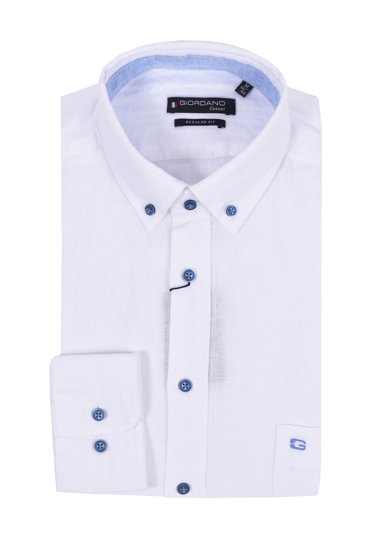 Giordano Regular Fit Linen Shirt White