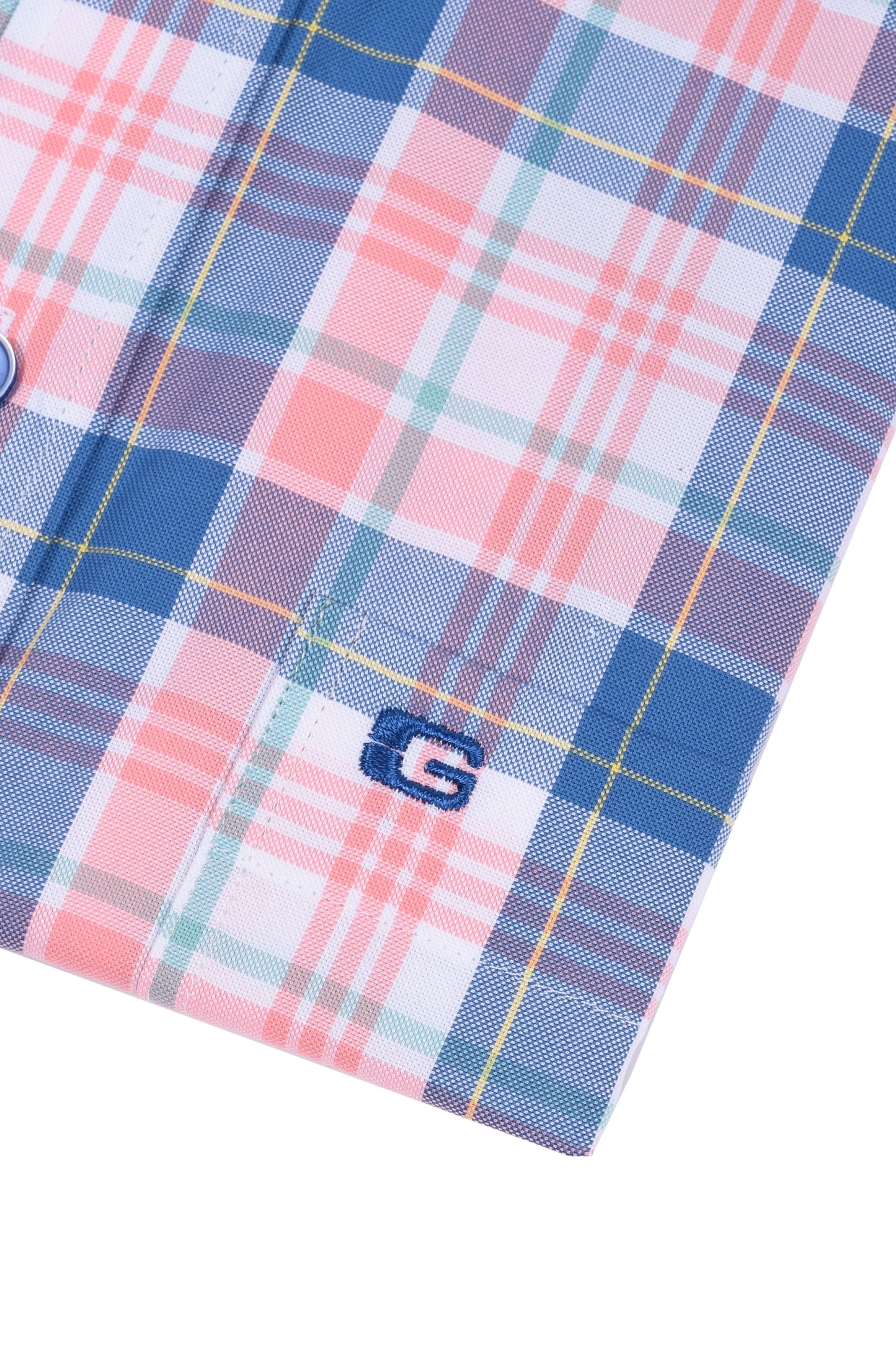 Camicia Giordano Regular Fit Rosa Multi Check