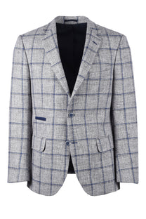 Mazzelli Jacket Grey Blue Check Mazzelli
