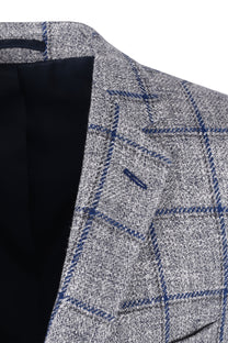 Mazzelli Jacket Grey Blue Check Mazzelli