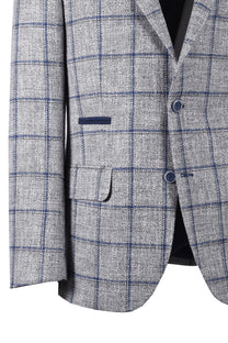 Mazzelli Jacket Grey Blue Check Mazzelli
