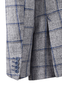 Mazzelli Jacket Grey Blue Check Mazzelli
