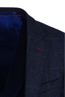 Mazelli Jacket And Waistcoat Blue Red Check Mazzelli