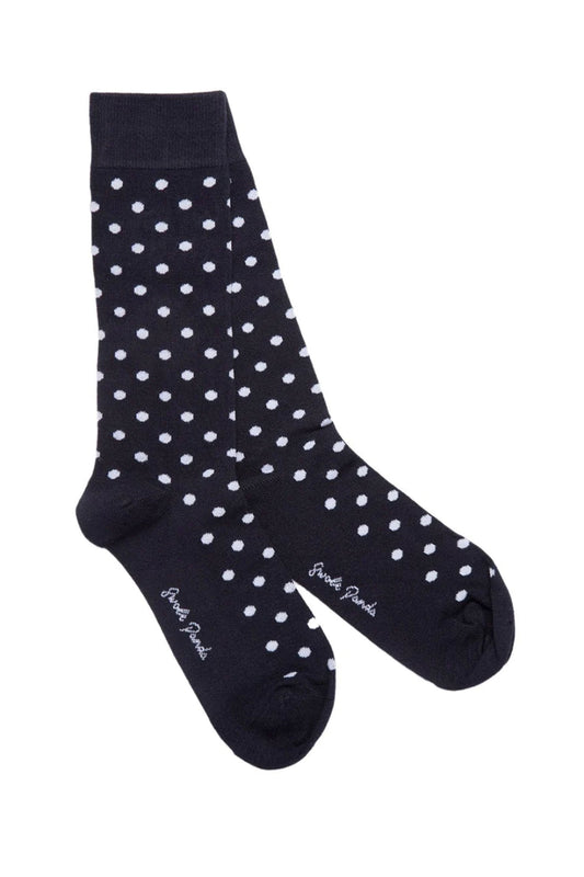 Swole Panda Bamboo Socks Navy Dot