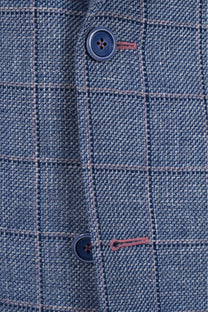 Mazzelli Jacket Blue/Pink Check Mazzelli