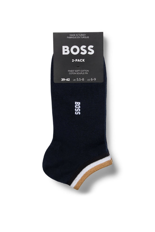 Boss 2 Pack Uni Stripe Cc Socks Dark Blue