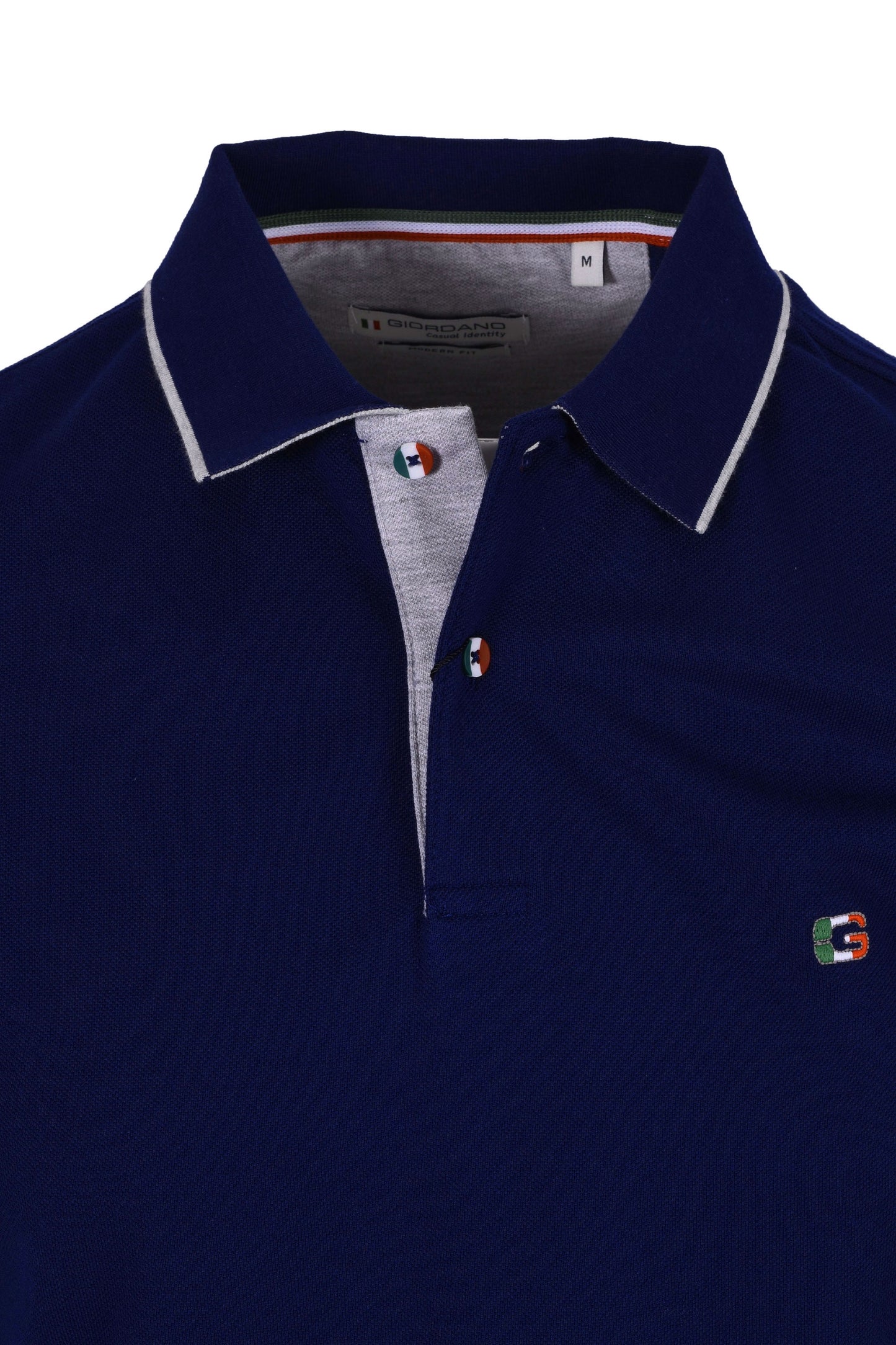 Polo coupe moderne Signature Giordano Nico bleu