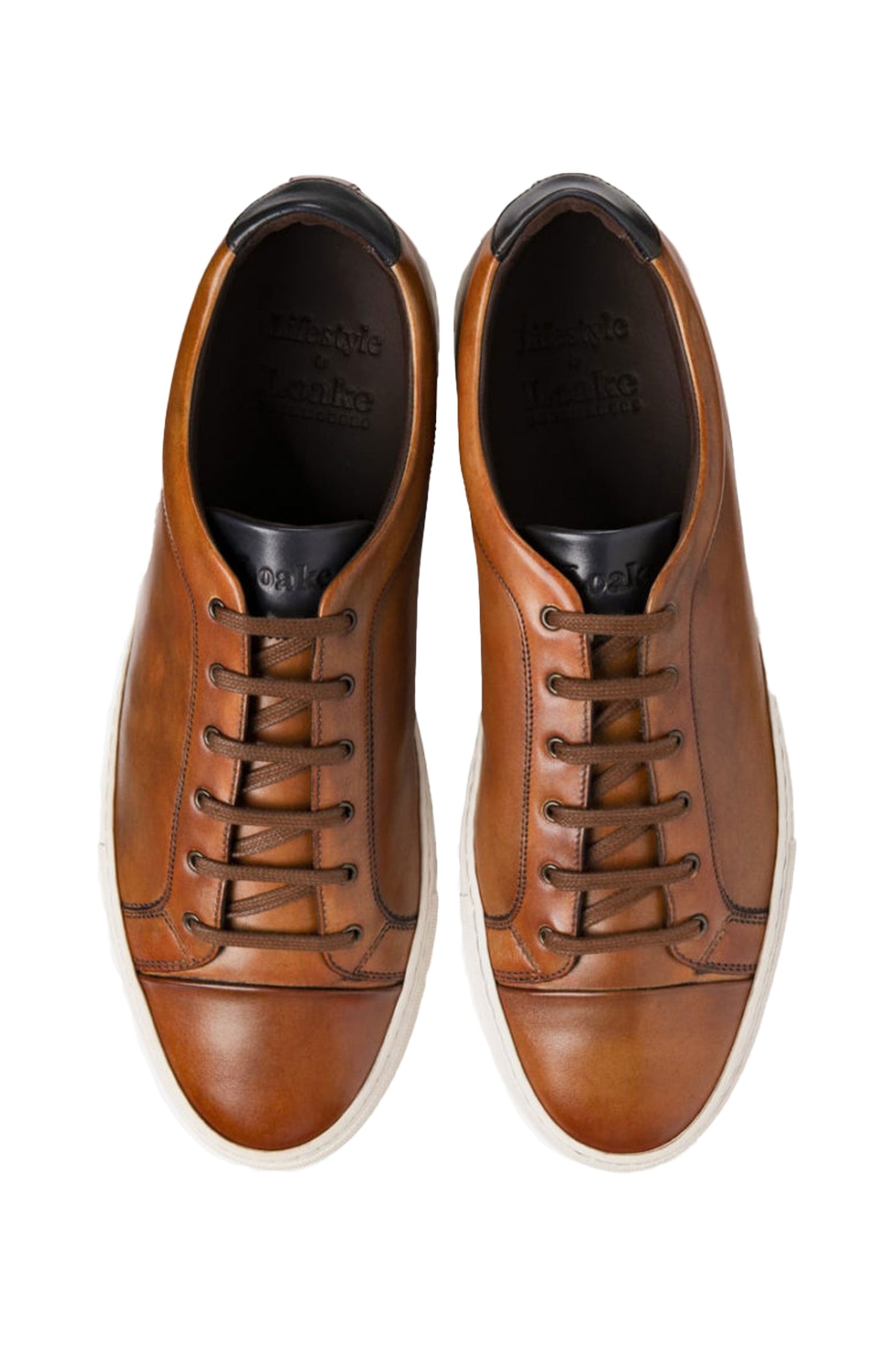 Loake Dash Hand Painted Calf Sneaker Chestnut