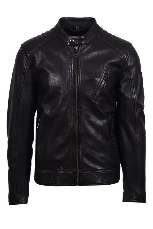Belstaff V Racer Leather Jacket Black