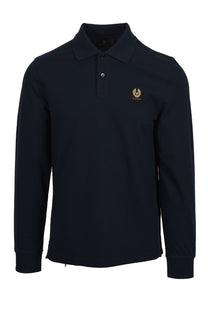 Belstaff Long Sleeved Polo Dark Ink Belstaff